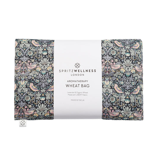 Spritz London Aromatherapy Liberty Print Wheat Bag - Strawberry Thief Grey
