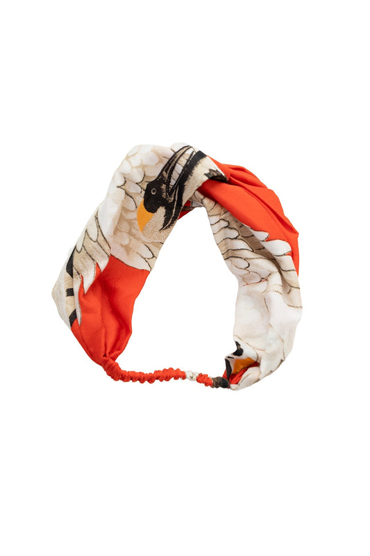 One Hundred Stars Stork Scarlet Headband