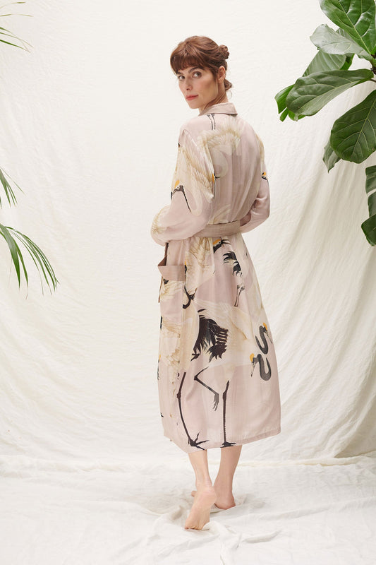 One Hundred Stars Stork Plaster Pink Gown