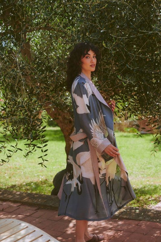 One Hundred Stars Stork Slate Gown