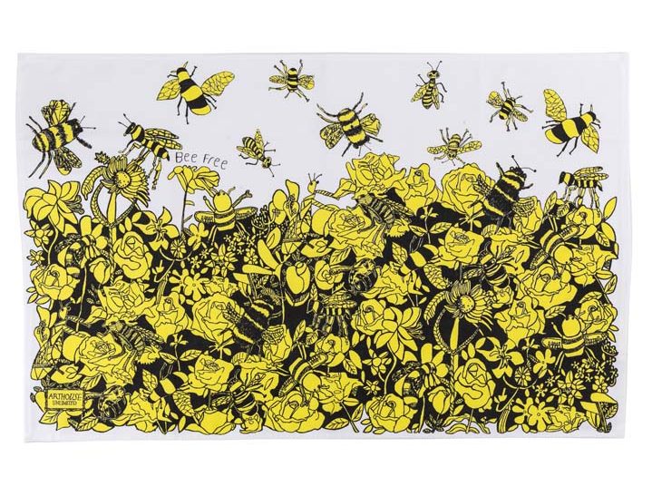 Arthouse Unlimited Bee Free Tea Towel