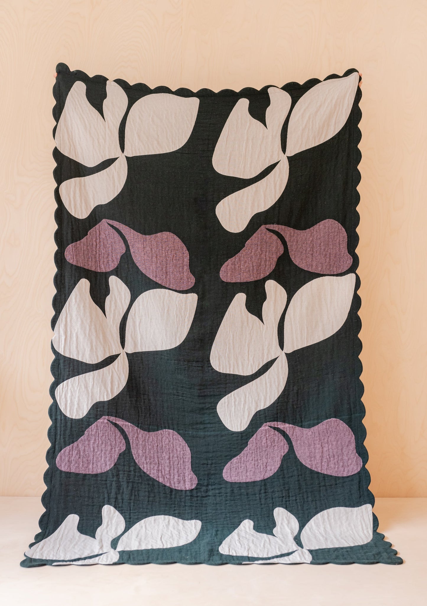 TBCo Cotton Throw in Reversible Green Abstract