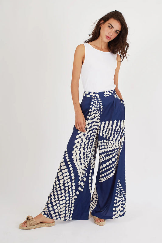 Traffic People Evie Trousers in Blue