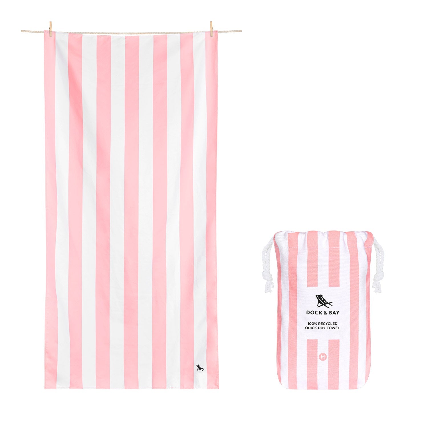 Dock & Bay Quick Dry XL Towel - Malibu Pink 200x90cm