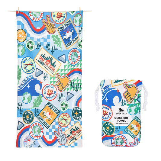 Dock & Bay KIDS Quick Dry Towel - Into The WILD 160x90cm