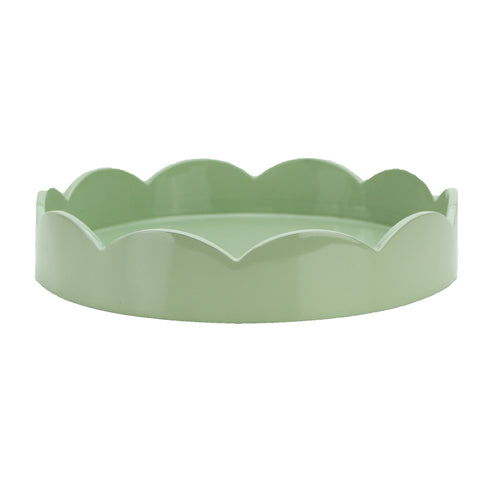 Addison Ross Sage Green Small Round Scallop Tray