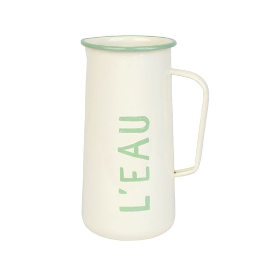 Talking Tables Enamel Water Jug "L'Eau" - 20cm