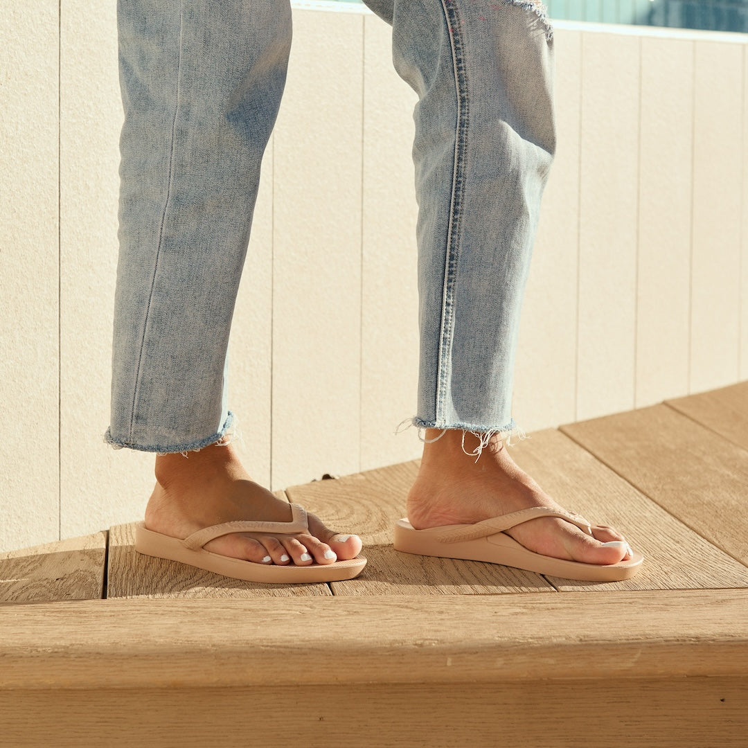 Archies Tan Arch Support Flip Flops - Classic