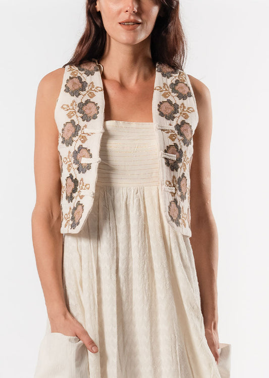 Tanavana Chala Vest in Cream