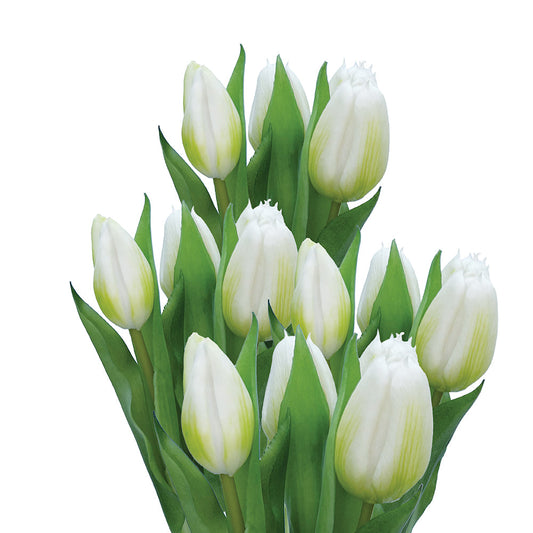 Terrace & Garden Faux Tulip White - 2 bunches