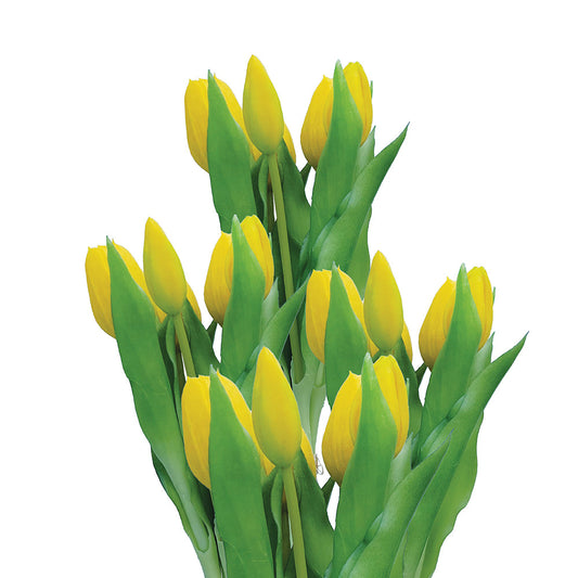 Terrace & Garden Faux Tulip Yellow - 2 bunches