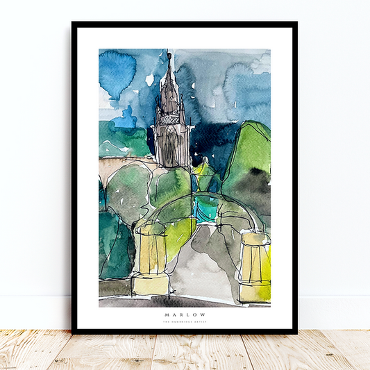 The Hambridge Artist 40x50cm Marlow Church Unframed Print