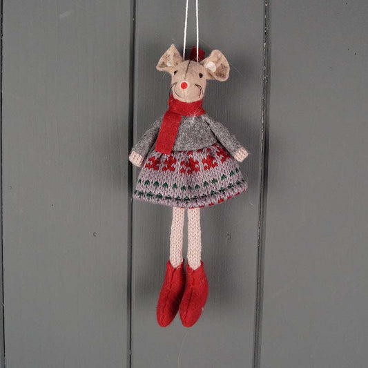 The Satchville Company Grey Dress Fabric Mouse (15cm)