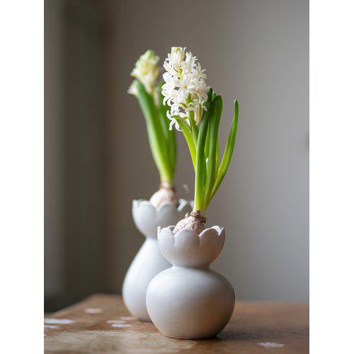 ALANNA Vase in Light Grey Matt