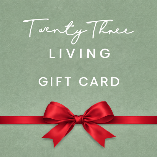 Twenty Three Living Gift Card with red bow