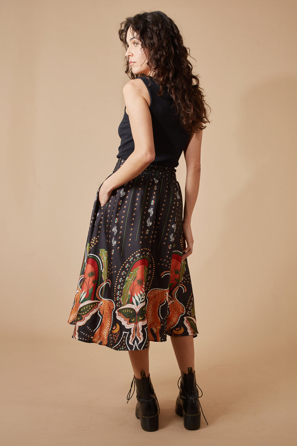 Traffic People Under It's Charm Maude Skirt in Black