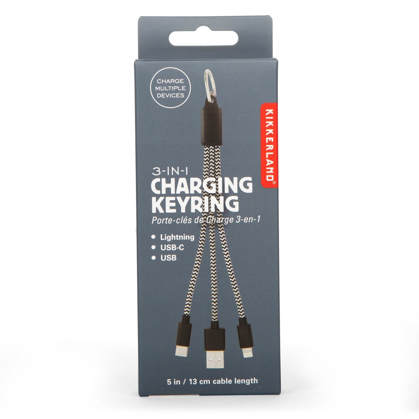 Kikkerland 3-in-1 Charging Keyring