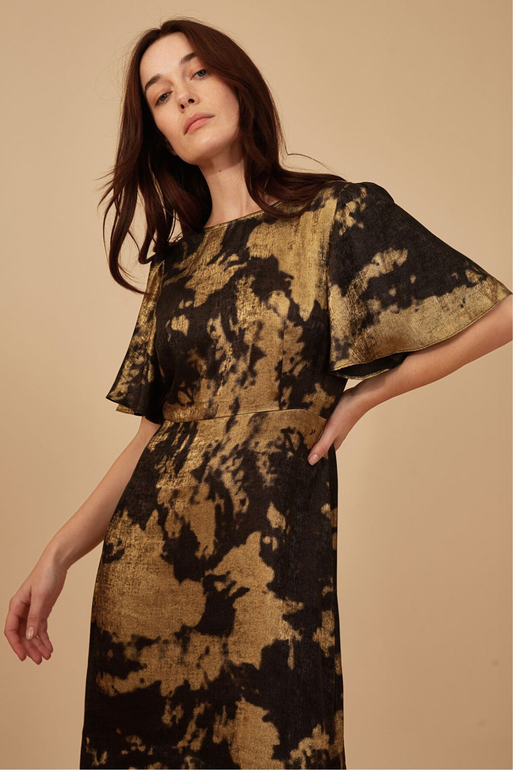 Traffic People Under The Influence Trance Dress in Black/Gold