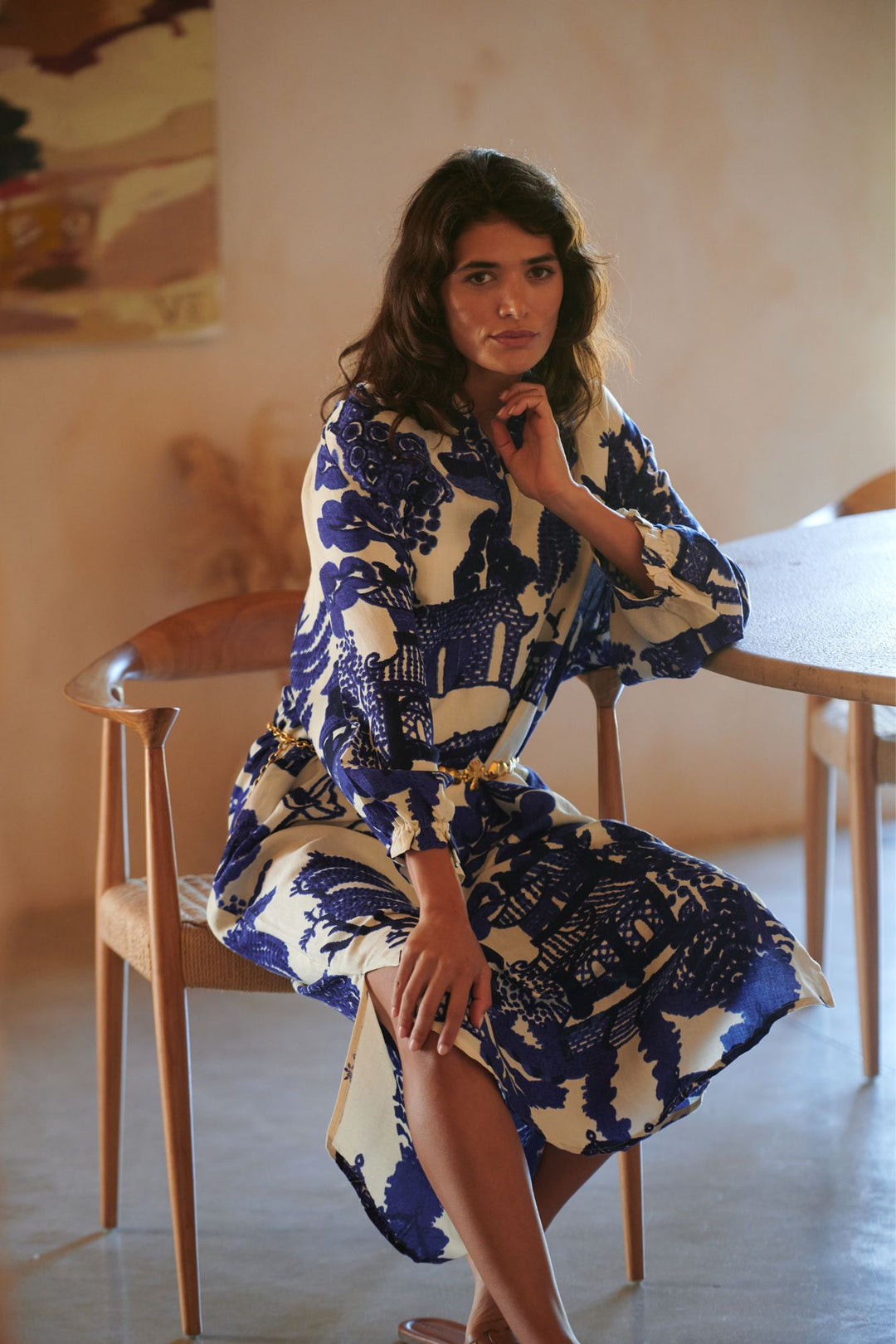 One Hundred Stars Giant Willow Blue Raglan Dress