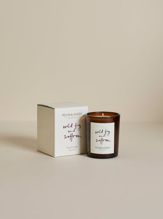 Plum & Ashby votive wild fig and saffron candle 