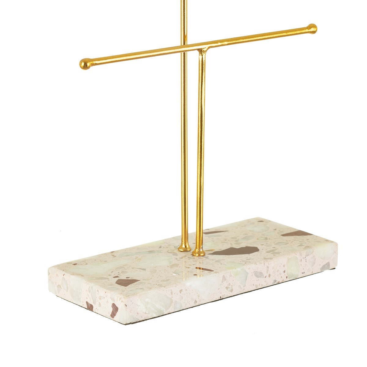 Sass & Belle Double Terazzo Gold Jewellery Stand