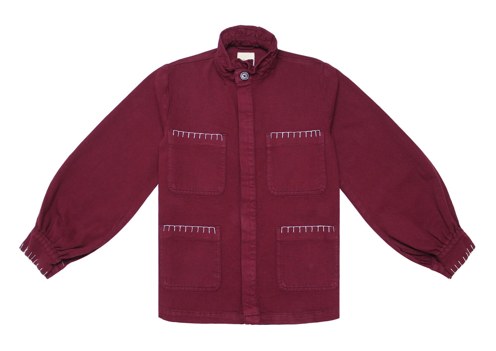 seventy + mochi Pablo Jacket in Burgundy