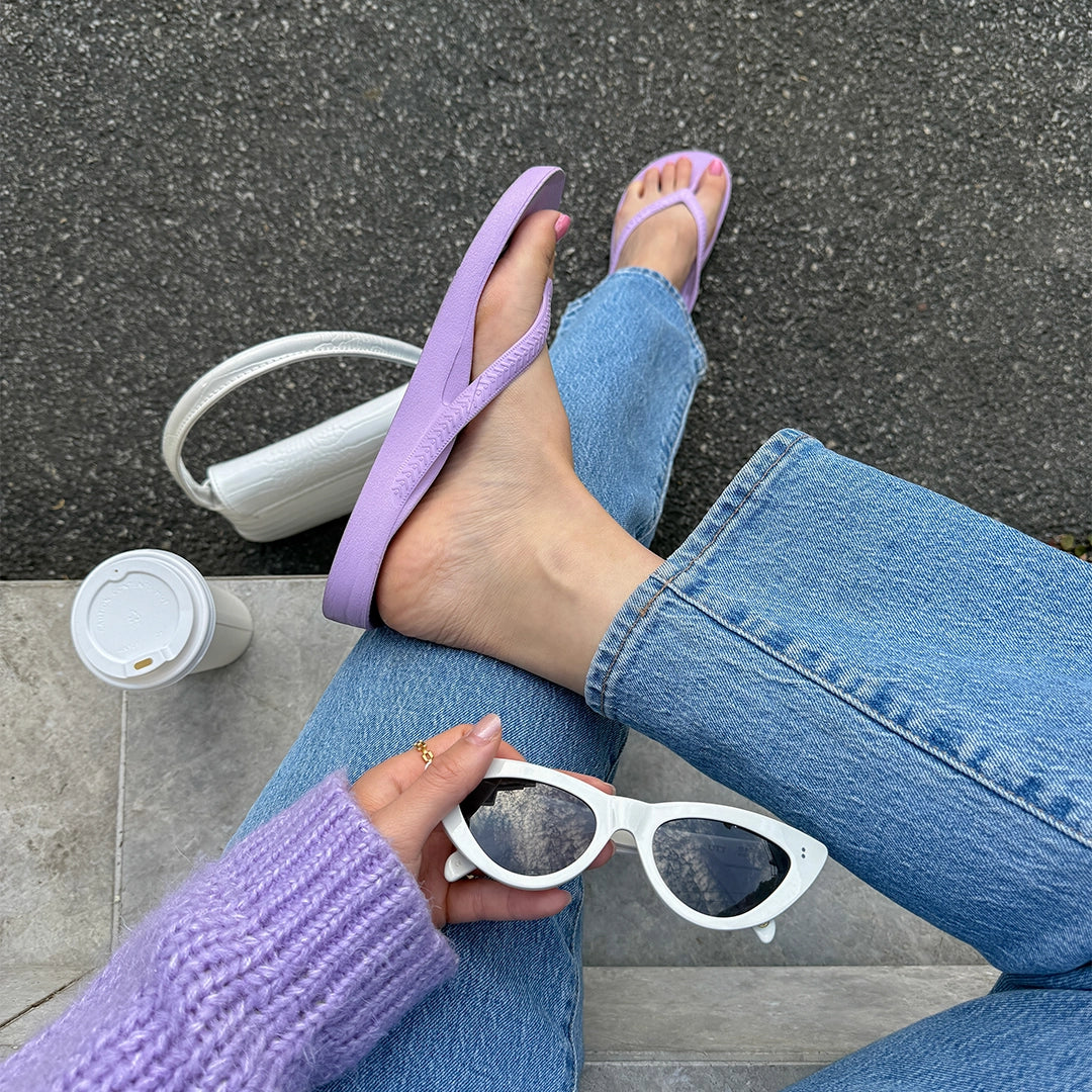 Archies Lilac Arch Support Flip Flops - Classic