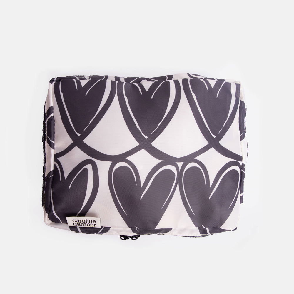 Caroline Gardner Flower, Looped Heart / Stripes Set of 3 Packing Cubes