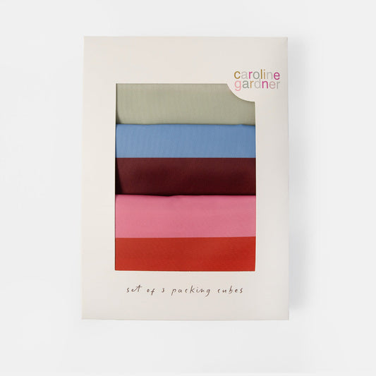 Caroline Gardner Multi Stripe Set of 3 Packing Cubes