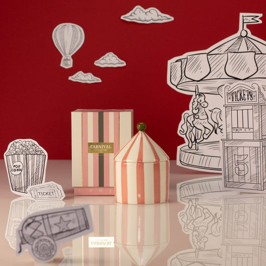 Zesty Lemons Carnival: Illusionist Pink Candle - Fig & Neroli