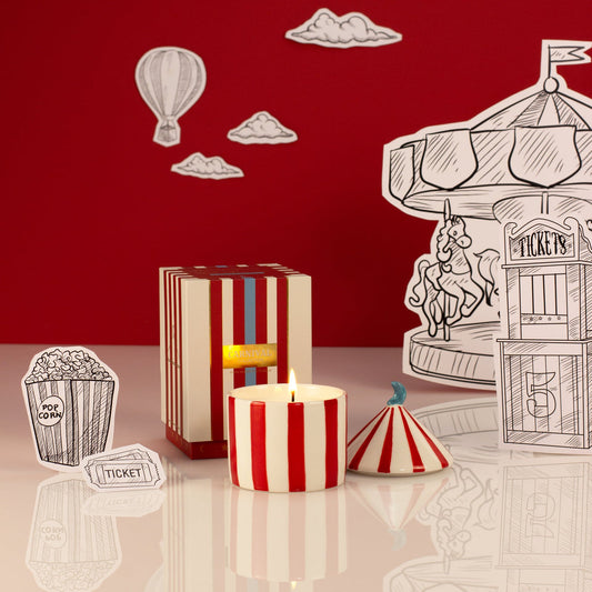 Zesty Lemons Carnival Ringmaster Red Candle - Plum & Pomegranate