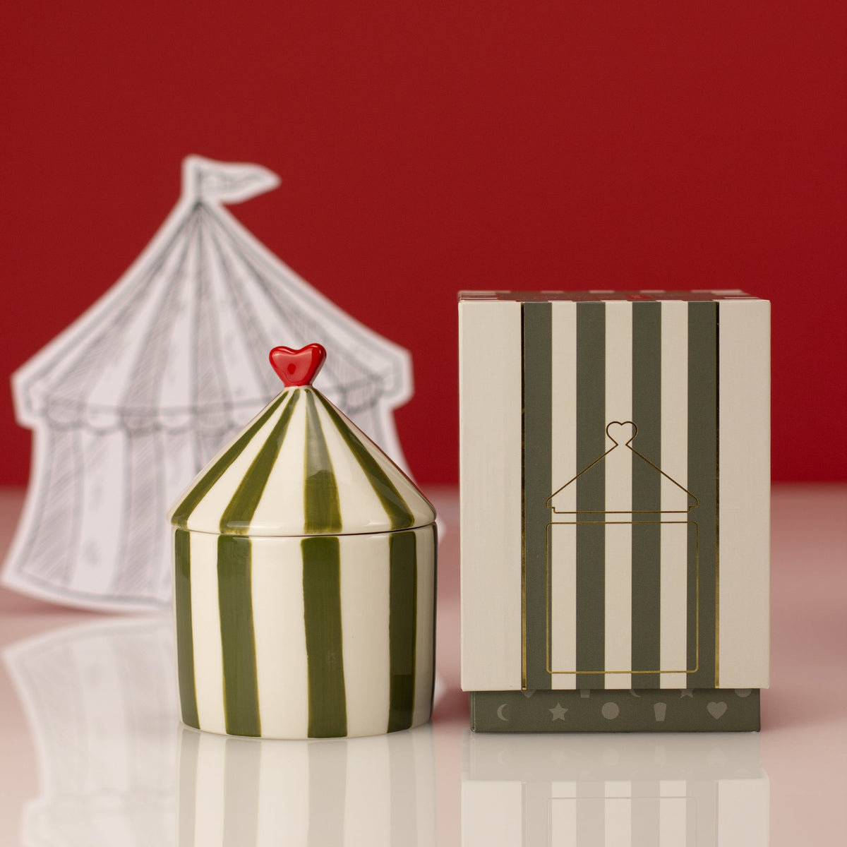 Zesty Lemons Carnival Firebreather Olive Candle - Tomato Leaf