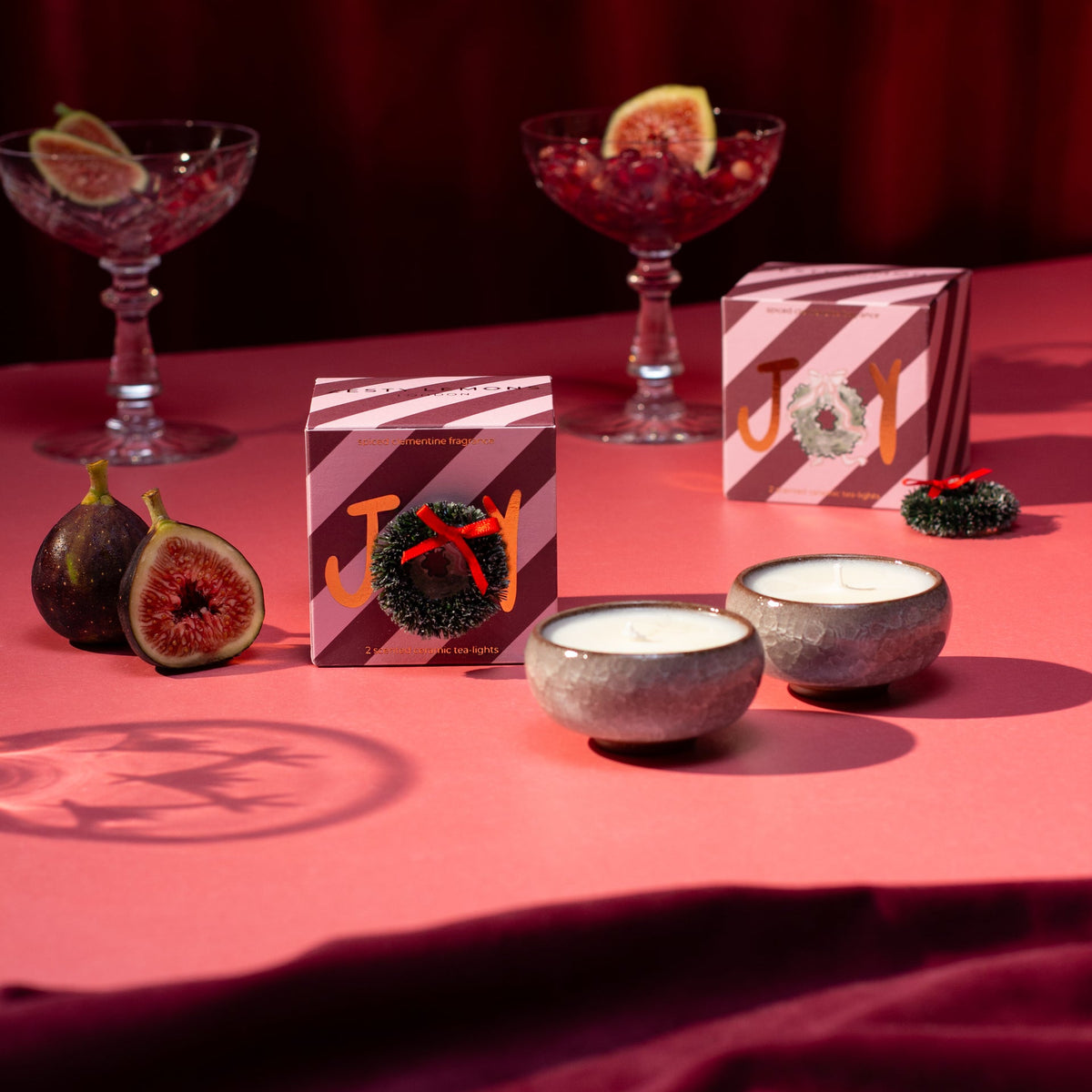 Zesty Lemons Sparkle Season: Joy Tea Lights (Box of 2) - Spiced Clementine