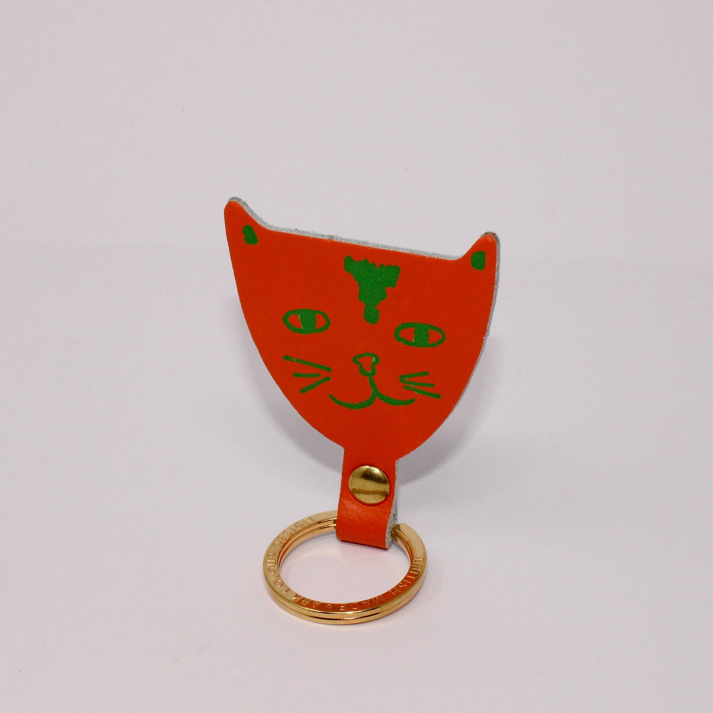 Cat Key Fob: Green