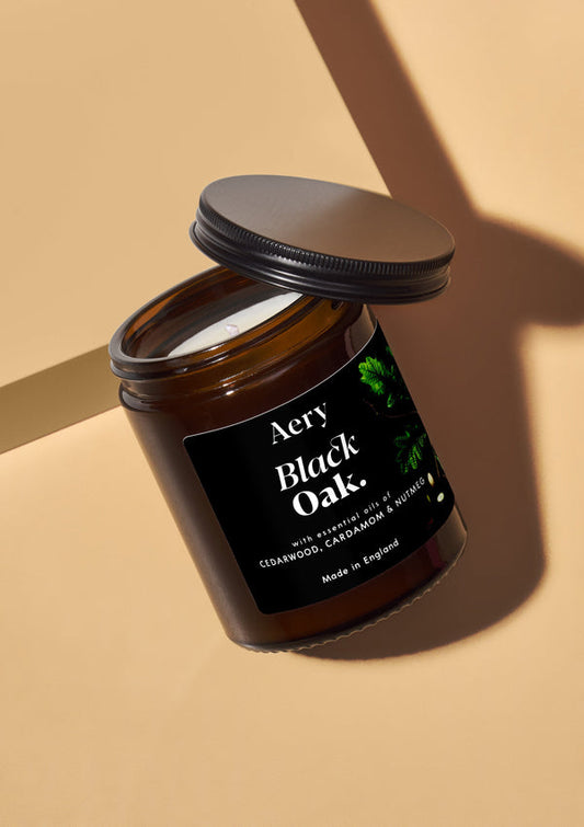 Aery Black Oak Scented 140g Jar Candle