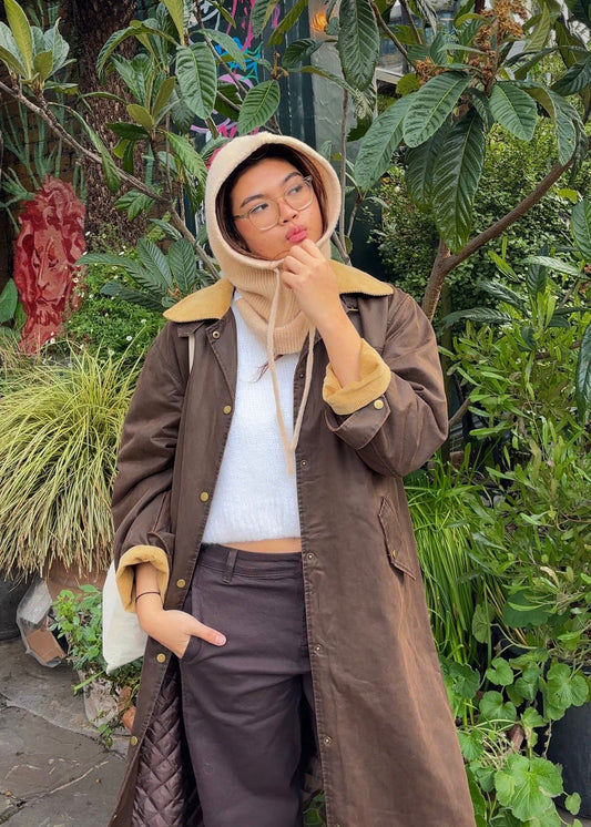 Ost London Rikke Cashmere Balaclava in Cream