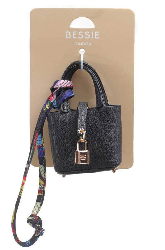 Tiny Bucket Bag Bag Charm in Blue