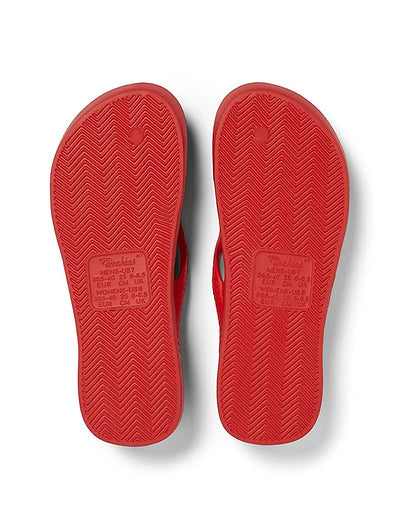 Archies Red Arch Support Flip Flops - Classic