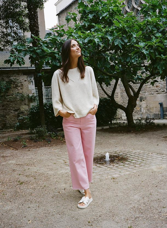 Fransa Catalina Pullover in Artic Wolf Mix