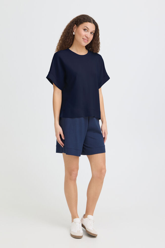 Fransa Aurora Tee in Navy Blazer