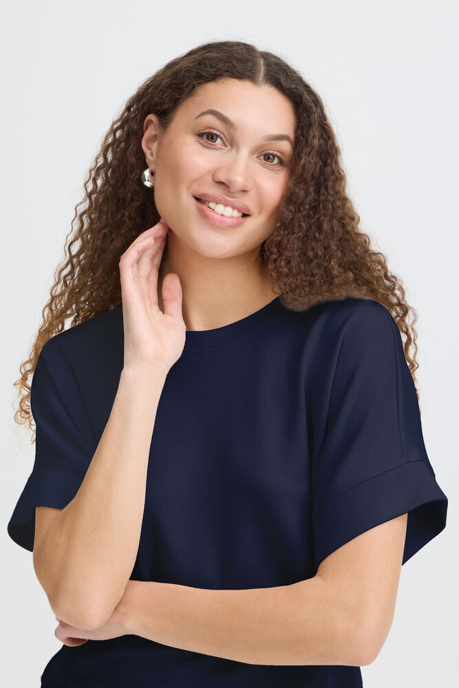 Fransa Aurora Tee in Navy Blazer
