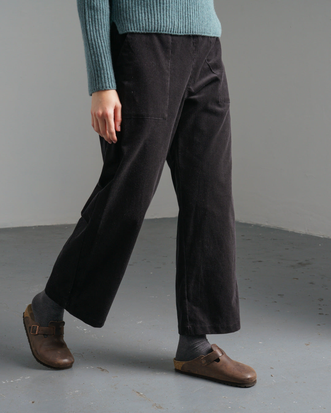 Bibico Anna Wide Leg Trousers in Dove Grey