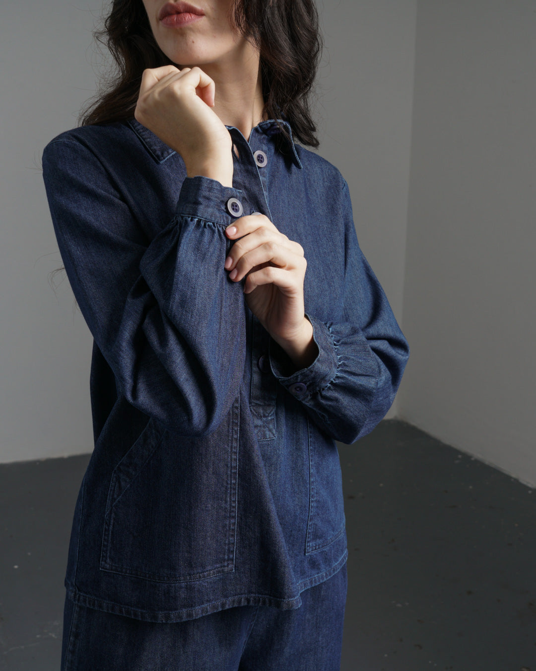 Bibico Mika Utility Shirt in Denim