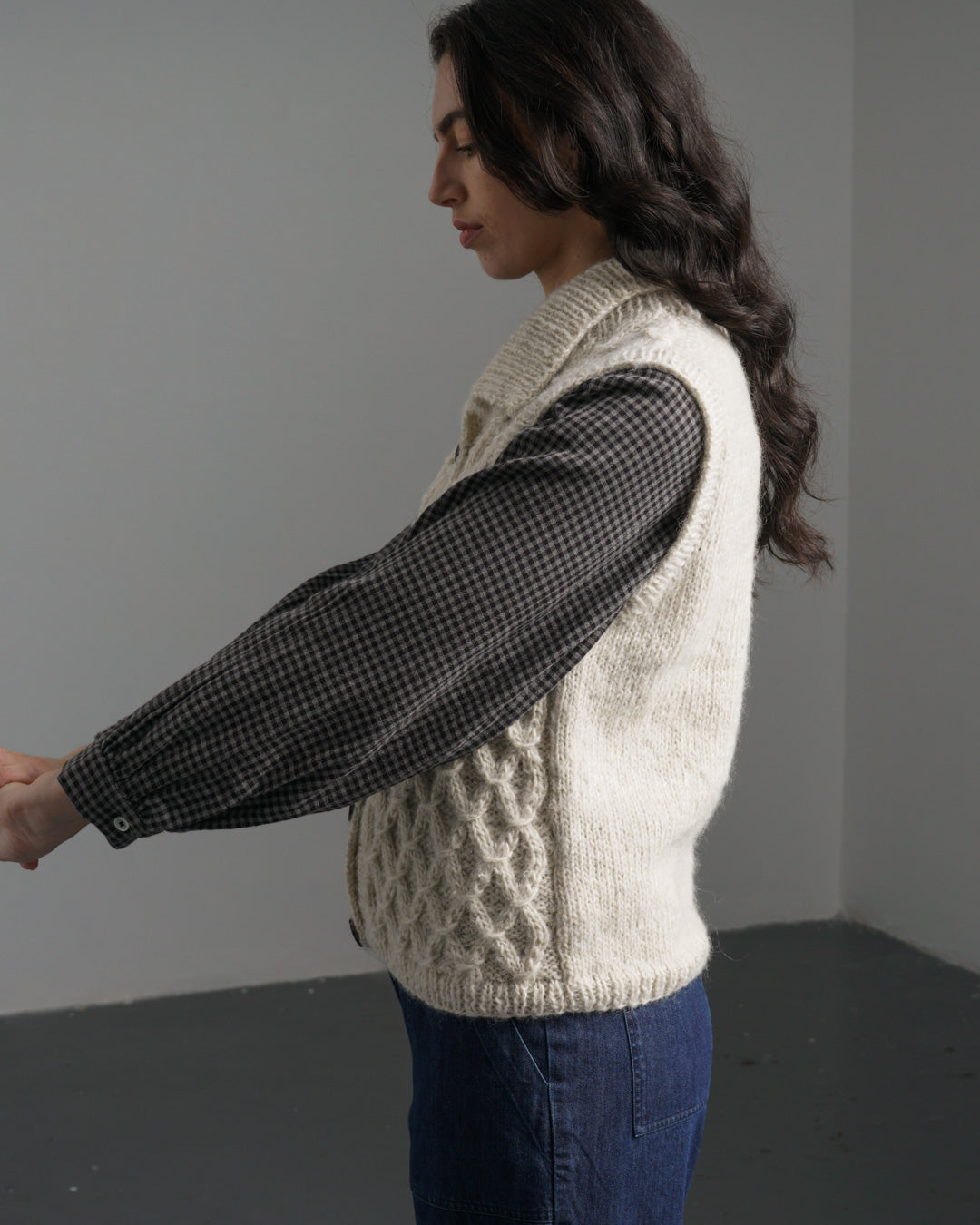 Bibico Peppa Buttoned Vest in Natural