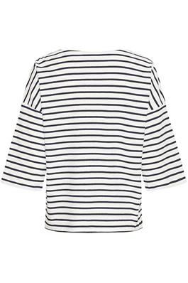 Fransa Siva Tee in Navy & White Stripe