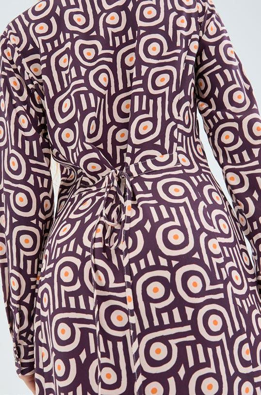 Compania Fantastica Geometric Print Dress