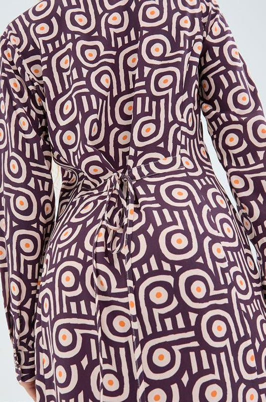 Compania Fantastica Geometric Print Dress