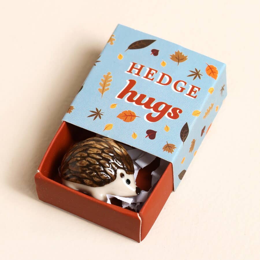 Lisa Angel - Tiny Matchbox Ceramic Tokens: Hedgehog