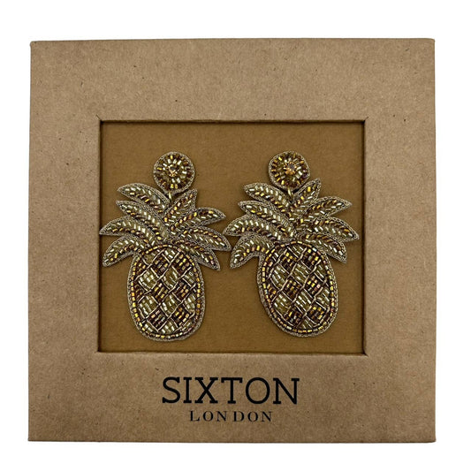 Sixton Pineapple Beaded Earrings