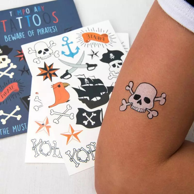 Childrens Temporary Tattoos - Beware of Pirates